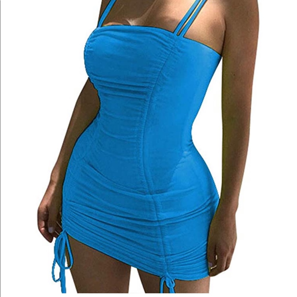Sky Blue dress, body con, new with tag, size small